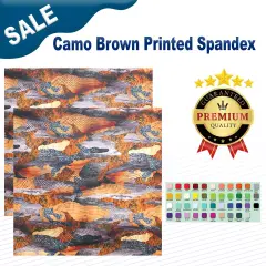 Camo Brown Printed Spandex