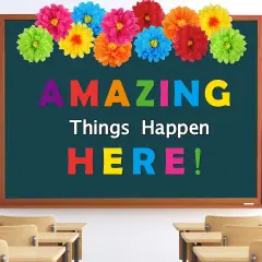 36 Pcs Classroom Tissue Paper Flower Bulletin Board Cutouts (Amazing Style)