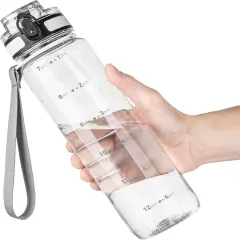 32 oz Water Bottle, Motivational Water Bottle with Time Marker