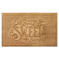 Gardenised Heavy Duty Coco Coir Doormat Non Slip PVC Baking Embossed Welcome Design Natural Coconut Fiber Floor Mat for Front Door Porch Patio Entryway Garage Mudroom & Outdoor Use 18x30" Sweet Home