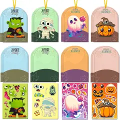 DIY Halloween Stickers Make A Face Scenes Craft Ornament