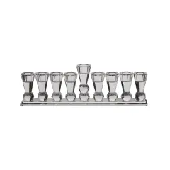 Flat Base Crystal Menorah By Kinor Decor