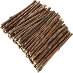300PCS 4 inch Wood Log Sticks for Crafts - Natural Twigs Sticks- Birch Wood Craft Sticks for DIY Rustic Home Decor School Projects Crafting Filler, 0.08-0.15 Inch in Diameter