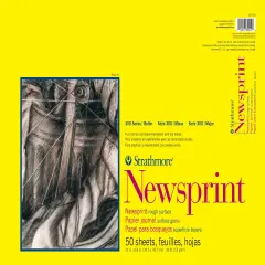 Strathmore 300 Series Newsprint Pad 12"X18"-50 Sheets, Tape Bound