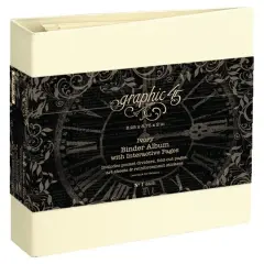 Graphic 45 Staples Binder Album With Interactive Pages-Ivory
