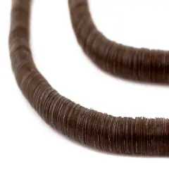 The Bead Chest Translucent Brown Vinyl Phono Record Beads (8mm)