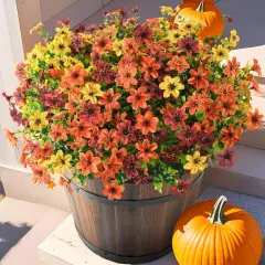 Artificial Mums Flowers Outdoors Autumn Decor