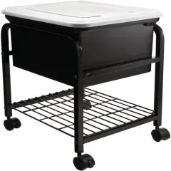 Hanging Rolling File Cart with Clear Lid