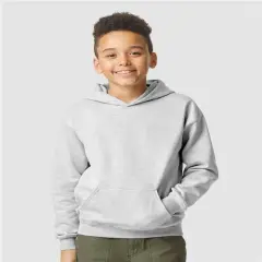 Gildan&reg; Softstyle Youth Midweight Long Sleeve Hooded Sweatshirt Sport Grey