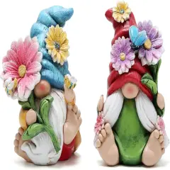 2pcs 4" H Spring Summer Gnome Garden Decorations- Tomte Elf Fall Gnome Decorations Gifts