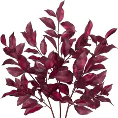 3 Pcs Stems Fall Bay Leaves