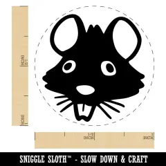 Ugly Rat Head Vermin Pest Cartoon Self-Inking Rubber Stamp Crafting Planners Brown