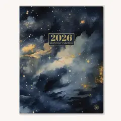 bloom daily planners 2026 Monthly Planner, 9" x 12", Midnight Sky