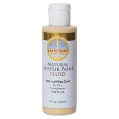 Natural Earth Paint Natural Fluid Acrylik Paint - Gold Mica, 118 ml