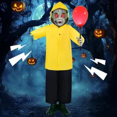 Scary Life Size Boy Animated Props Halloween Animatronics