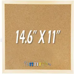 14.6 inches x 11 inches Frame Cork Board for Bulletin Board(Beige, Brown)