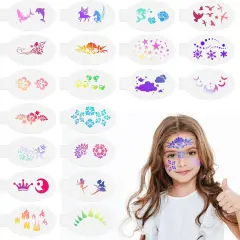 20 Pieces Face Paint Stencils(white)