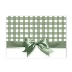 Great Papers! Sage Green Bow Note Card and White Envelope, 4.875" x 3.375", 24 count