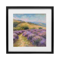 Stupell Industries Lavender Field Hills Framed Print Under Glass, design by LSR Creative Studio