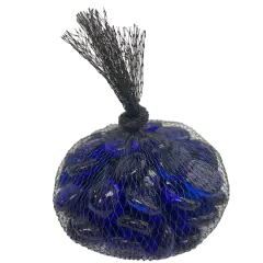 Cobalt Glass Nuggets - 12oz Bag - Flat Glass Gems/Beads - Decorative Glass Stones - Great for Mosaics and Other Glass Projects