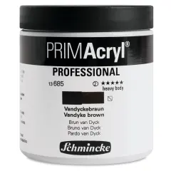 Schmincke Primacryl Professional Acrylic Paint - Vandyke Brown, 237 ml Jar