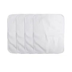 Craft Express 2 Pack Fleece Sublimation Burp Cloths &ndash; Soft White Baby Blanks
