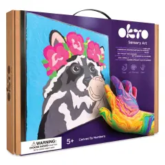 Okto Sensory Art Clay Color By Number Kit - Raccoon