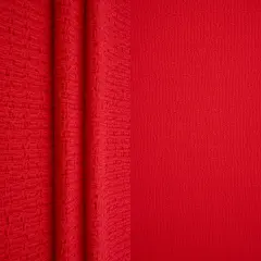 Bubble Jersey Crepe Fabric 95% Polyester 5% Spandex, Heavyweight Stretch 59" Wide RED