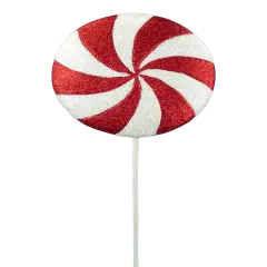24"x8" Peppermint Lollipop Spray in Red and White by TCT Crafts - Festive Holiday Decor-84913RDWT