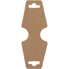 Necklace Cards - 200-Pack Blank Bracelet Card, Necklace Display Card, Bracelet Display Cards, Jewelry Hanging Cards for Bracelets, Neclace, Anklet, Fashion Jewelry, Kraft Brown, 4.75 x 1.75 Inches