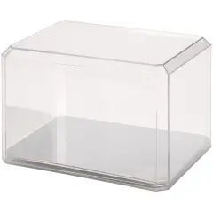 Pioneer Plastics 865CD-UV Clear Plastic Mini Helmet Display Case (Mirrored, UV Resistant), 8" W x 6" D x 5" H