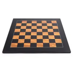 WE Games Deluxe Black and Olive Chessboard with Storage Box &ndash; Handmade in Spain, 20 in.