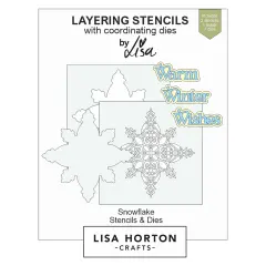 Lisa Horton Crafts Layering Stencils And Dies-Snowflake