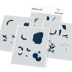 Pinkfresh Studio Stencils 4.25"X5.5" 6/Pkg-Framed Art