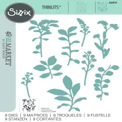 Sizzix Framelits Die Set By 49 And Market -Fine Stems 02