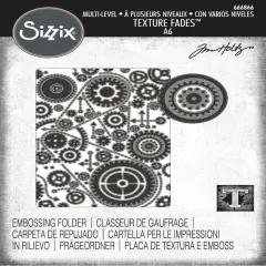 Sizzix Textured Impressions Embossing Folder by Tim Holtz-Vault Gears