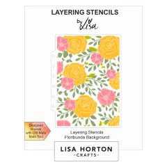 Lisa Horton Crafts Layering Stencils 5"X7"-Floribunda Background