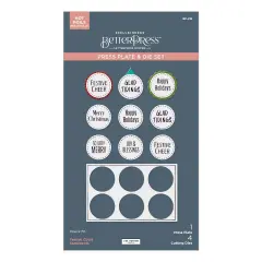 Spellbinders Press Plates & Die Set By Lisa Horton-Festive Circle Sentiments