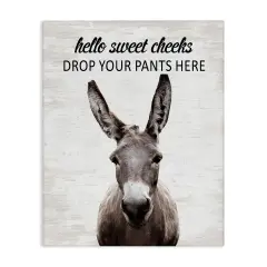 Stupell Industries Drop Pants Here Funny Laundry Canvas Design by Lettered and Lined