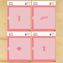 Graduation 4 Piece Cookie Stencil Bundle