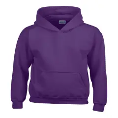 Gildan&reg; Youth Heavy Blend Long Sleeve Hooded Sweatshirt PURPLE