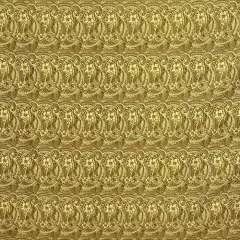 1 Yard Mini Hibiscus Flowers Polynesian Tattoo Fabric, 100% Polyester, 60 Inches Width Tan