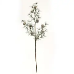 Vintage Glitter Birchcone Pine Spray 28"