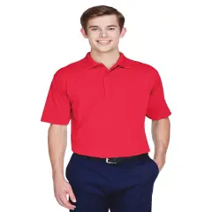 UltraClub&reg; Men's Cool & Dry 8-Star Elite Performance Interlock Polo RED