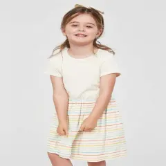 Rabbit Skins&reg; Infant Fine Jersey Dress Natrl / SunStrp