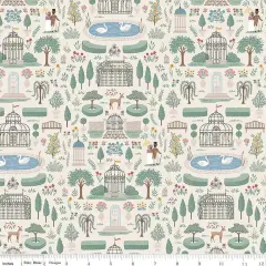 Emma Highbury Cream 43"/44" Fabric Per Yard