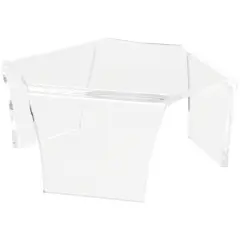 Plymor Clear Acrylic Tri-Leg (6 Sided) Display Riser, 2.5" H x 6" W x 5" D