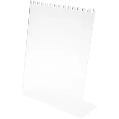 Plymor Frosted Acrylic Necklace Display Stand With Top Hooks, 10.625" W x 4" D x 13.5" H