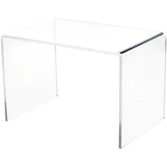 Plymor Clear Acrylic Small Rectangular Display Riser, 7" H x 10.5" W x 7" D (1/4" thick)