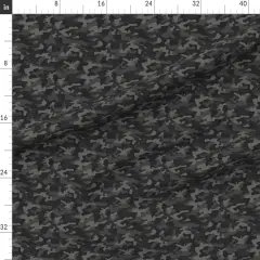 Various Fabrics by the Yard or Fat Quarter Camo Black Gray Camouflage Athletic Custom Printed Fabric by Spoonflower